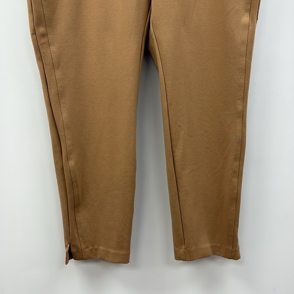 Express Columnist Ponte Knit High Rise Pull-On Trouser Ankle Pant Career Tan XL - Picture 5 of 10